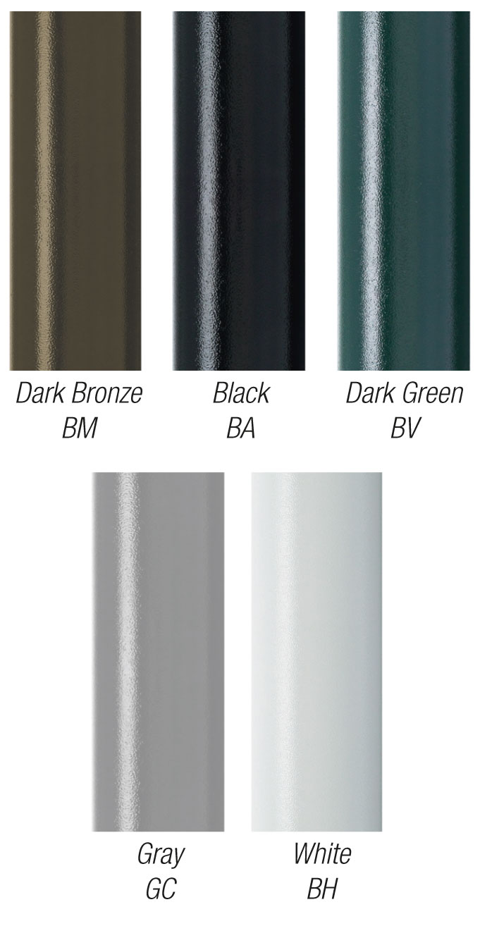 Five Painted poles for Hapco standard colors