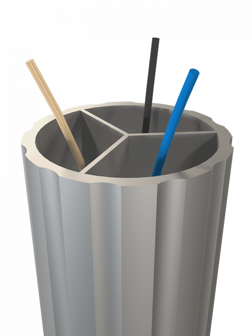 TriChamber Fluted Hapco Pole Products