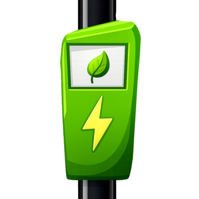 EV charger on a pole graphic