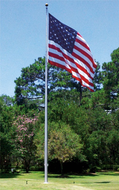 American flag on flagpole