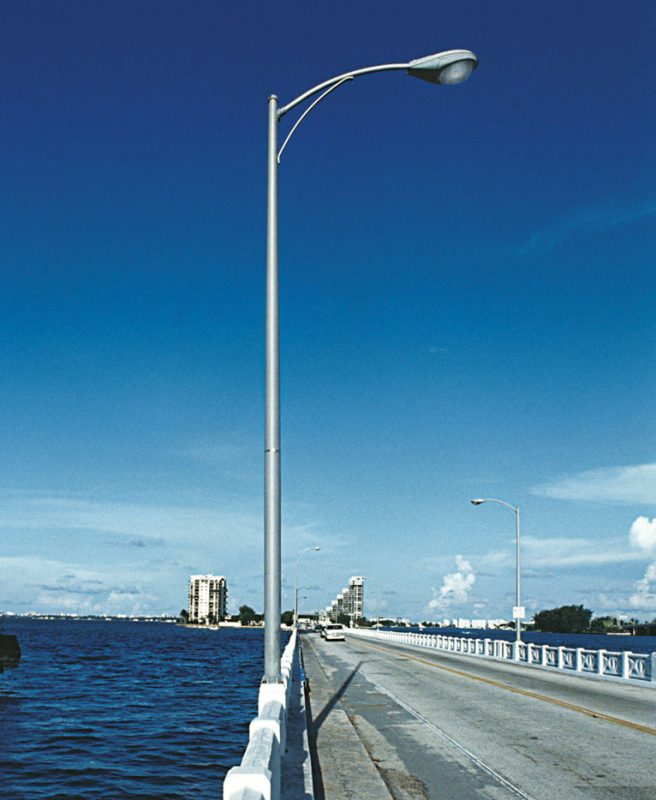 pole on bridge